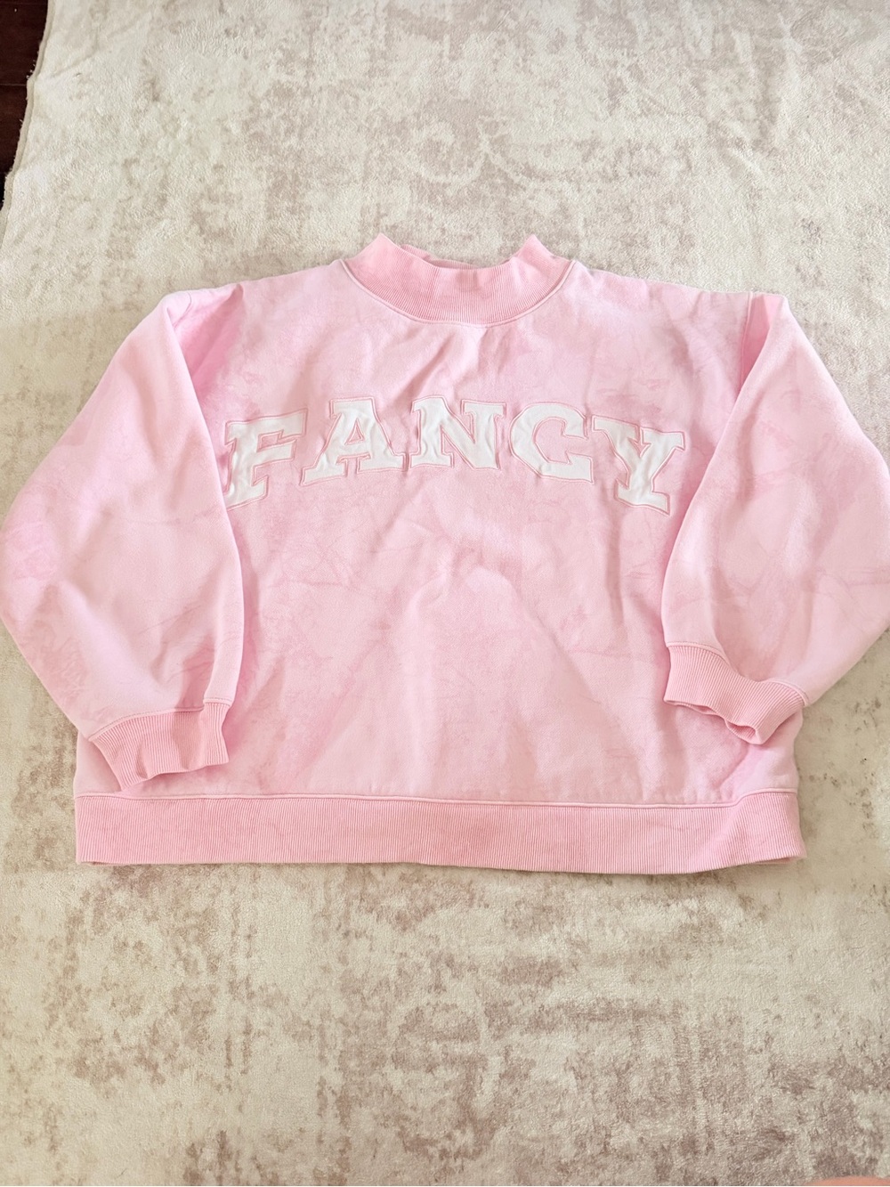 Girls' Pink 'FANCY' Pullover Sweatshirt